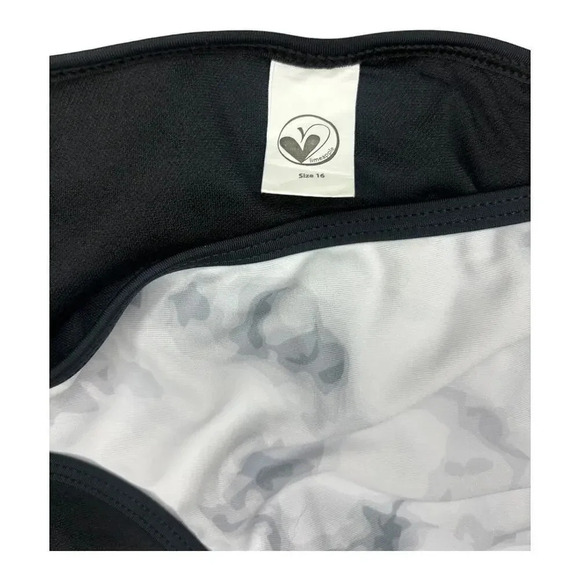 Timeapple Girls Lightening White & Black Bathing Suit Size 16 - Picture 7 of 8